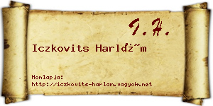 Iczkovits Harlám névjegykártya